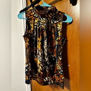 Mock Neck Wear to Work Professional Blouse Petite Small